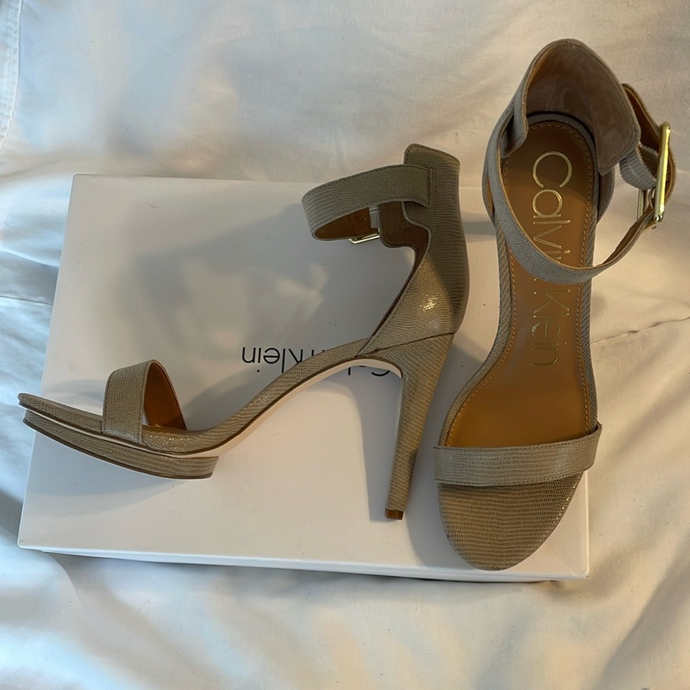 Authentic Calvin Klein Python Embossed Sandal W/S… - image 3